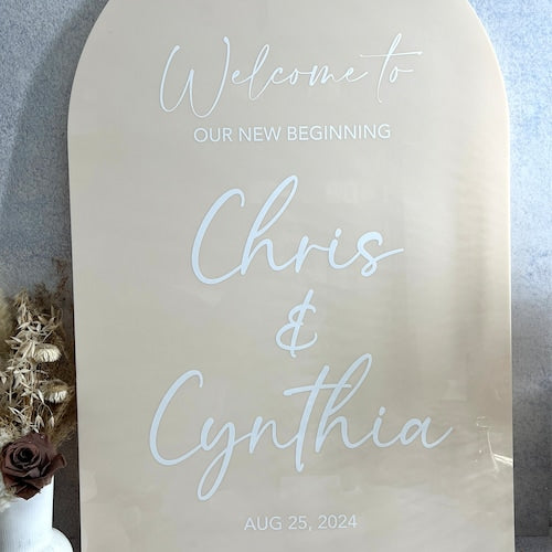 Personalized Acrylic Engagement Arch