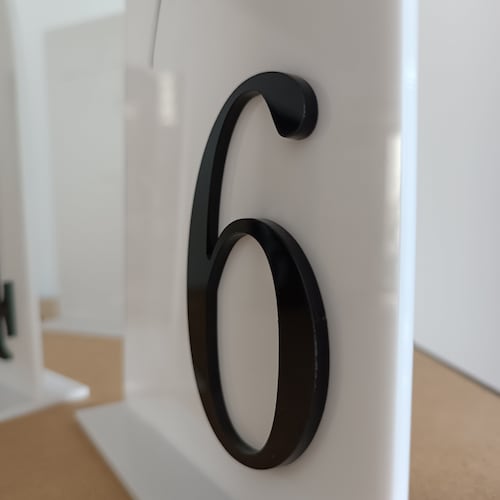 Modern Acrylic Arched Table Numbers for Weddings