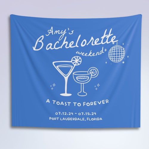 A Toast to Forever Custom Bachelorette Party Banner