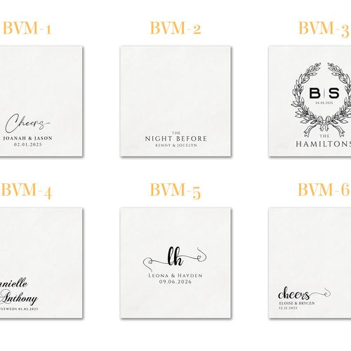 Personalized Foil Wedding and Event Napkins
