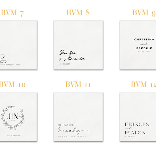 Personalized Foil Wedding and Event Napkins