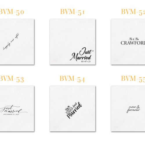 Personalized Foil Wedding and Event Napkins