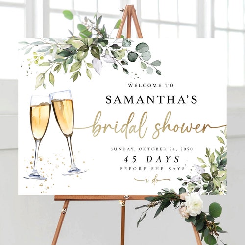 Custom Bridal Shower Welcome Sign