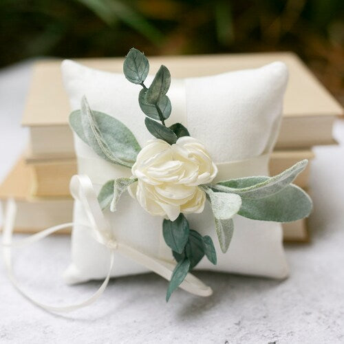 Flower Girl Basket & Ring Bearer Pillow Set | Boho Wedding Decor