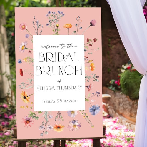 Wildflowers Bridal Shower Sign