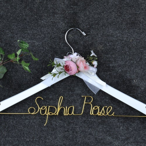 Personalized Bridesmaid Hanger | Custom Wedding Hanger | Bridal Party Gift