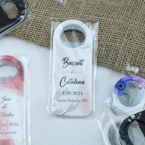 Personalized Magnet Bottle Opener Wedding Favor