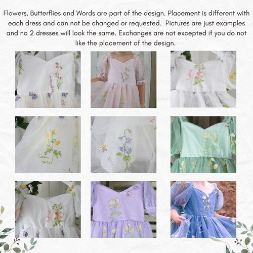 Ivory Floral Embroidered Flower Girl Dress