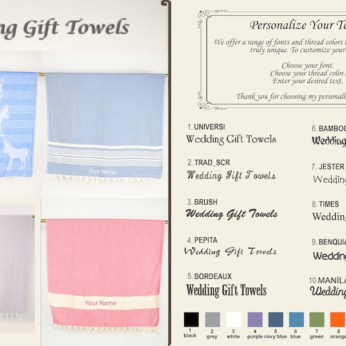 Personalized Turkish Beach Towel