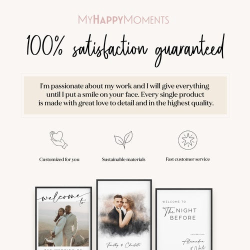 Vertical Wedding Welcome Sign – Customizable Wedding Sign