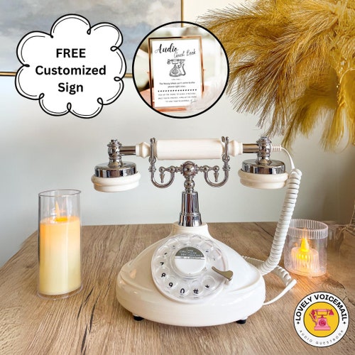 Retro Audio Guest Book Phone – Vintage Voicemail Keepsake