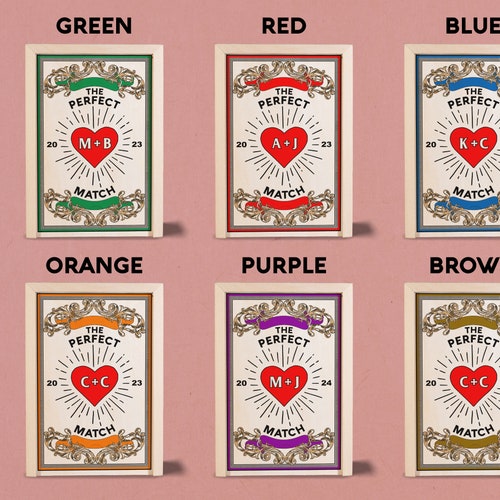 Personalized Wooden Matchbox for Couples