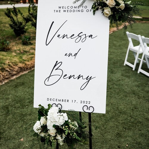 Custom Acrylic Wedding Welcome Sign