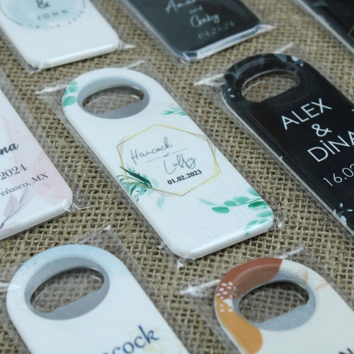 Personalized Magnet Bottle Opener Wedding Favor