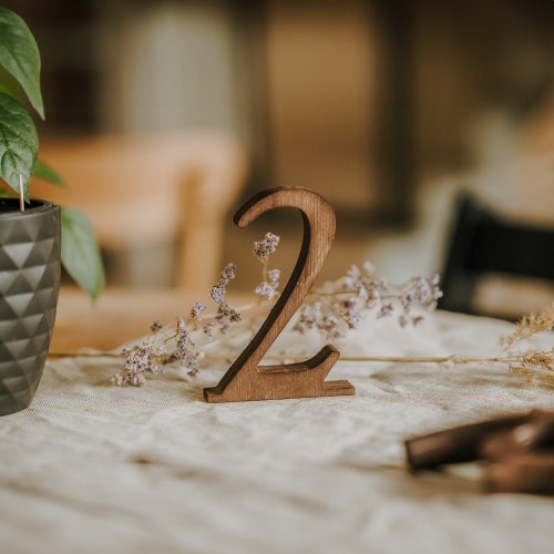 Rustic Wooden Table Numbers 1-100