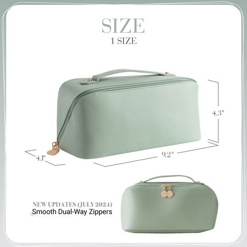 Personalized Leather Makeup Bag