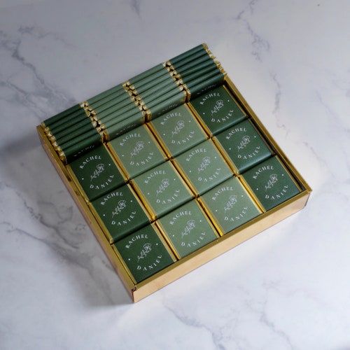 Custom Wedding Chocolate Favors – Set of 50