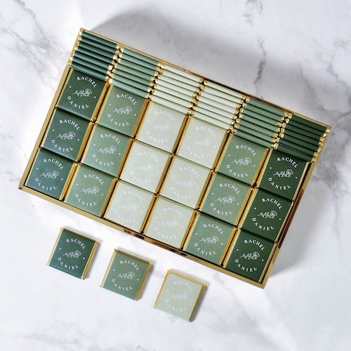 Custom Wedding Chocolate Favors – Set of 50