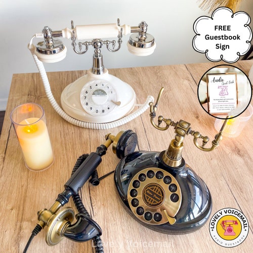 Retro Audio Guest Book Phone – Vintage Voicemail Keepsake