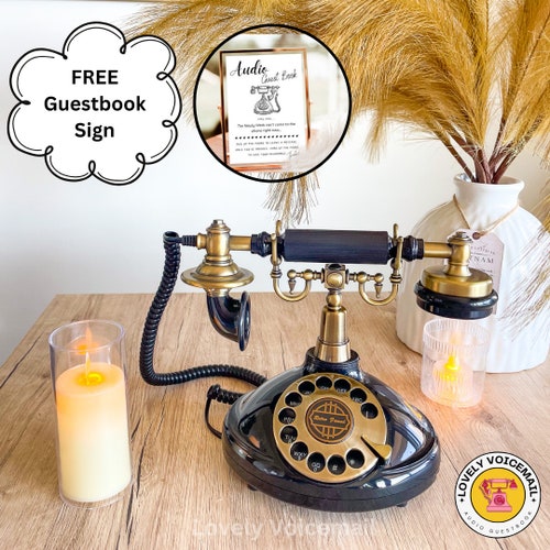 Retro Audio Guest Book Phone – Vintage Voicemail Keepsake