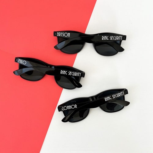Kids Ring Security Personalized Sunglasses – Custom Wedding Party Glasses
