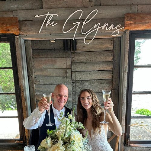 Custom Last Name Wood Sign | Wedding Backdrop & Family Name Decor