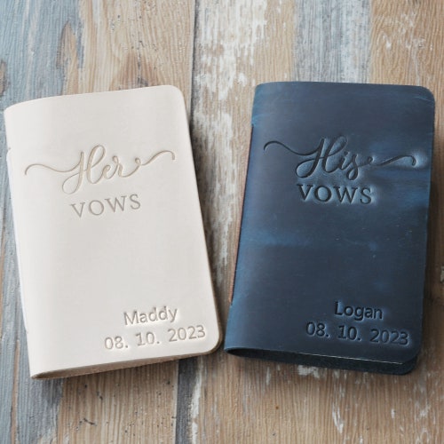 Personalized Leather Wedding Vow Book