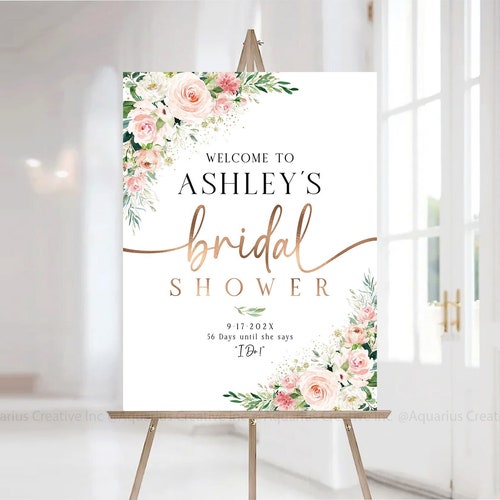 Personalized Wildflowers Bridal Shower Sign