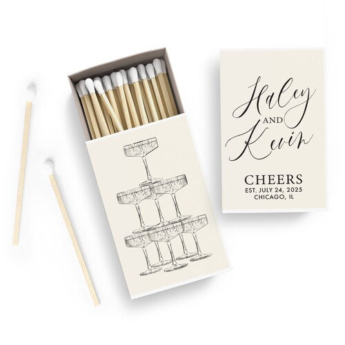 Personalized Matchboxes (Set of 50) – Wedding and Party Favors