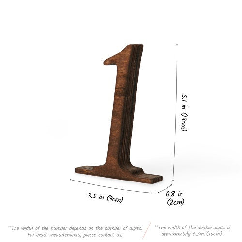 Rustic Wooden Table Numbers 1-100