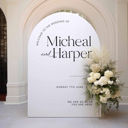 Acrylic Wedding Welcome Sign