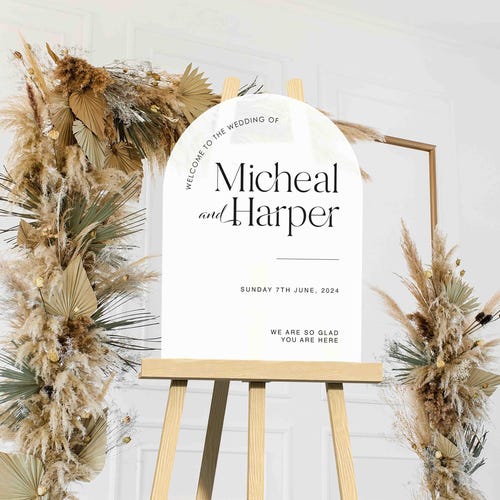 Acrylic Wedding Welcome Sign