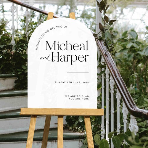 Acrylic Wedding Welcome Sign