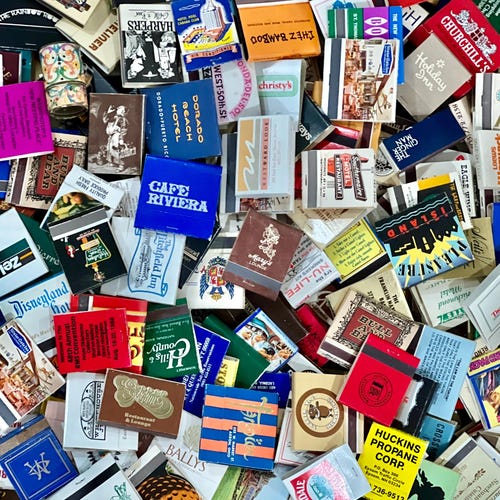 Vintage Matchbooks Collection - Unstruck & Mint for Display and Projects