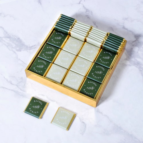 Custom Wedding Chocolate Favors – Set of 50