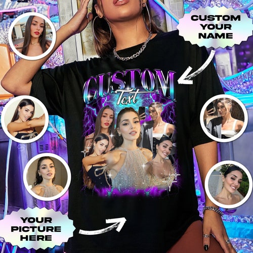 Custom Photo Bootleg T-Shirt or Sweatshirt – Personalized Gift