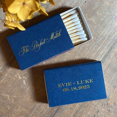 "The Perfect Match" Personalized Matchboxes