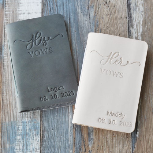 Personalized Leather Wedding Vow Book