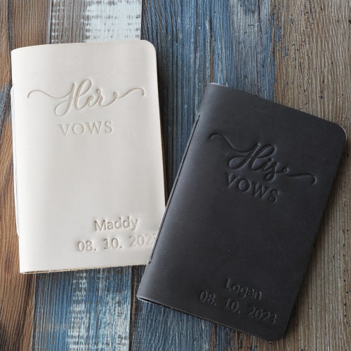 Personalized Leather Wedding Vow Book