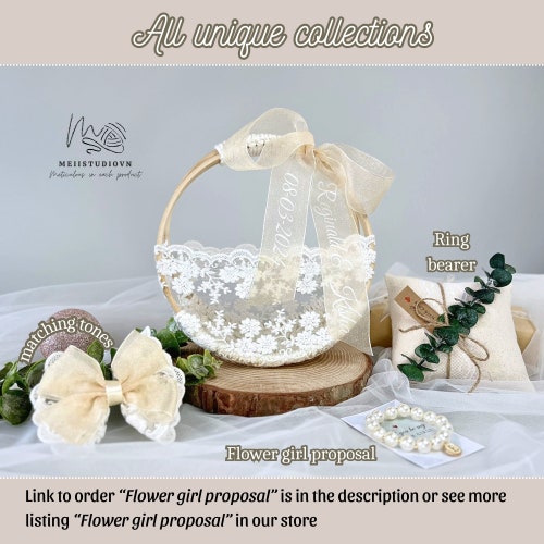 Rustic Boho Crochet Flower Girl Basket