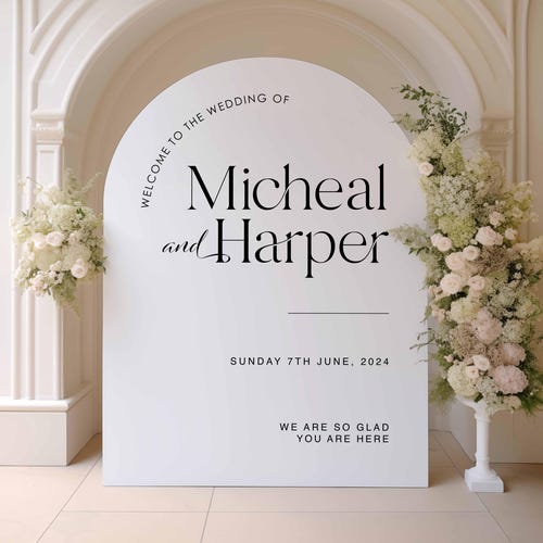 Acrylic Wedding Welcome Sign
