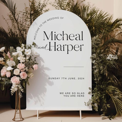 Acrylic Wedding Welcome Sign