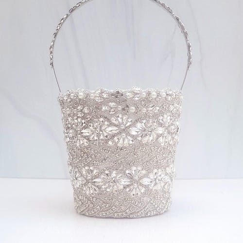 Jeweled Sparkle Flower Girl Basket