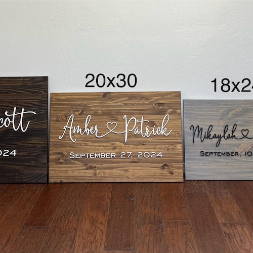 Personalized 3D Wedding Welcome Sign – Custom Wood Wedding Sign for Entrance