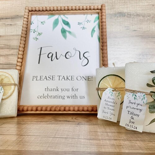 Personalized Essential Oil Soap Favors Set of 10