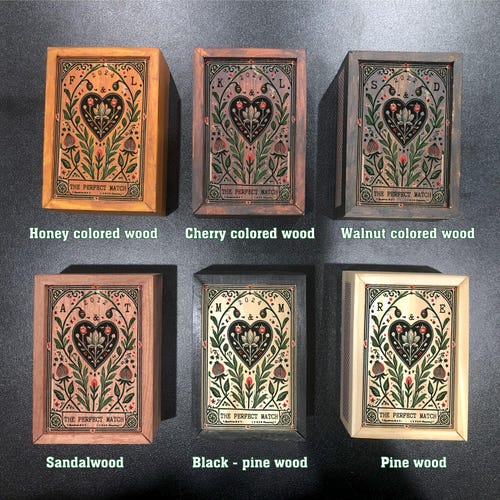Custom Wooden Matchbox for Couples