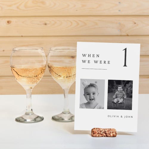 Photo Wedding Table Numbers – Customizable Digital Template