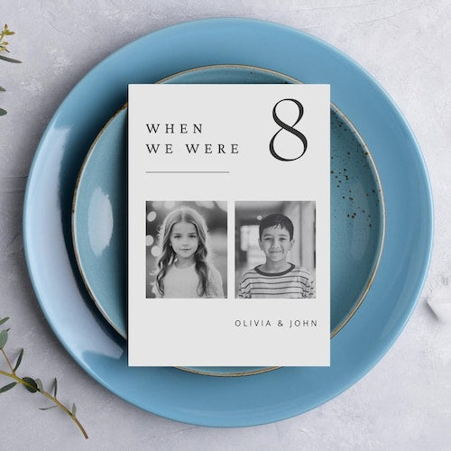Photo Wedding Table Numbers – Customizable Digital Template