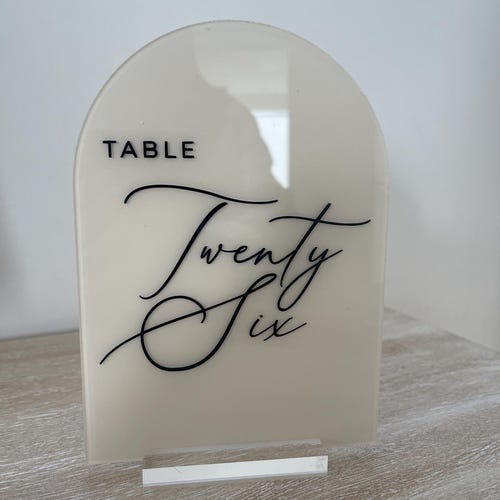Modern Acrylic Wedding Table Numbers