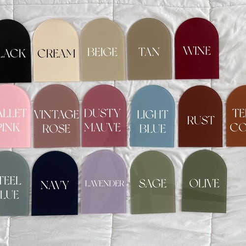 Modern Acrylic Wedding Table Numbers